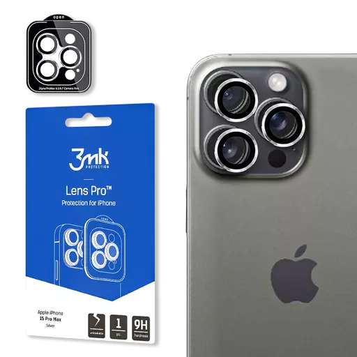 3mk - Lens Protection Pro (Silver) - For iPhone 15 Pro Max