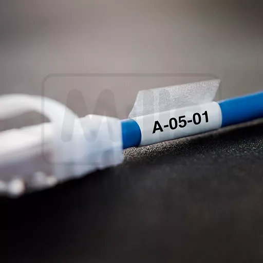 DYMO XTL  21x39mm Laminated Wire and Cable Wrap Black on White