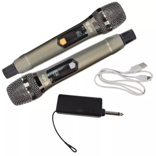 QTX J-MIC Dual UHF Handheld Microphone System