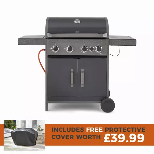 Stealth 4000 Four Burner BBQ with cover