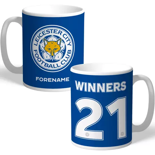 Leicester City FC Winners 2021 Back of Shirt Mug