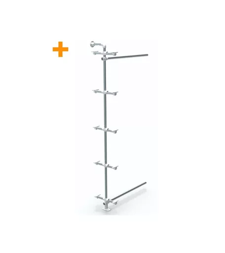 Wall Mounted Galvanised Metal Industrial Shelving Add On Bay