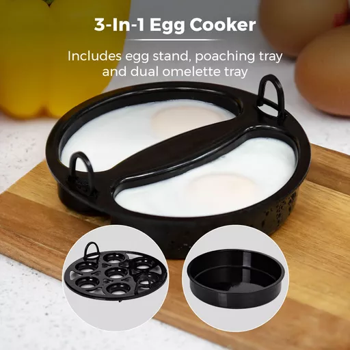 360W Egg Cooker Black