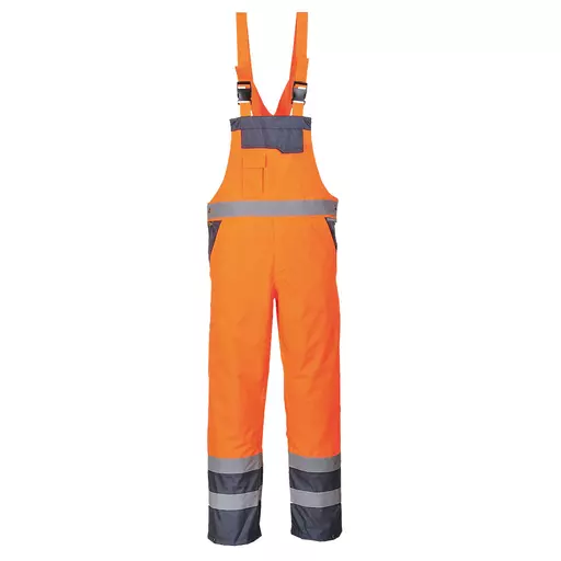 Hi-Vis Breathable Contrast Rain Bib and Brace