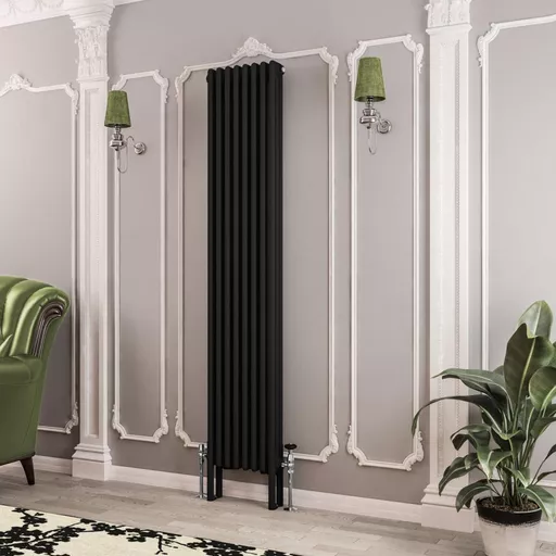 Imperia 3 Column Radiator 1800 x 380mm Matt Black
