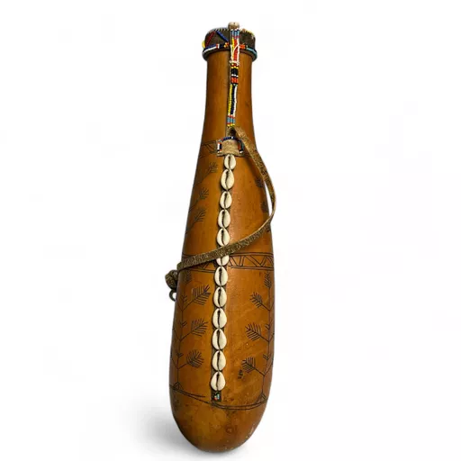 Beaded Milk Gourd with Lid