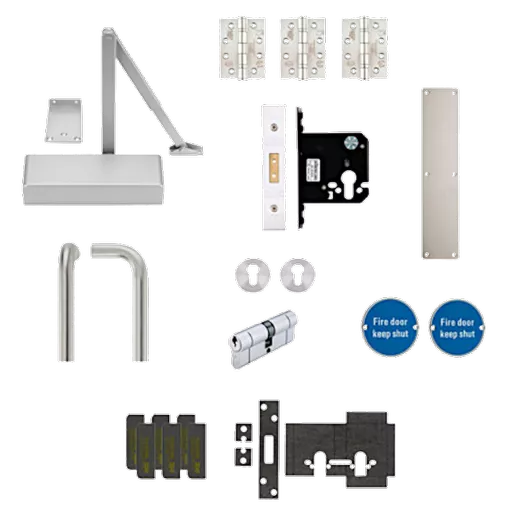 ZOO Architectural A1130/60 Fire Door Pack For Corridor Door (Locking) KITA11-FDP-A11