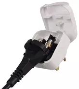 Non-earthed European Schuko to Australian Converter Plug (SAN), Black