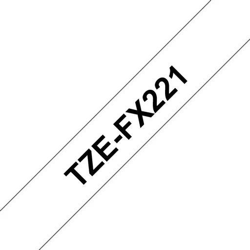 Brother TZE-FX221 DirectLabel black on white Laminat 9mm x 8m for Brother P-Touch TZ 3.5-18mm/6-12mm/6-18mm/6-24mm/6-36mm