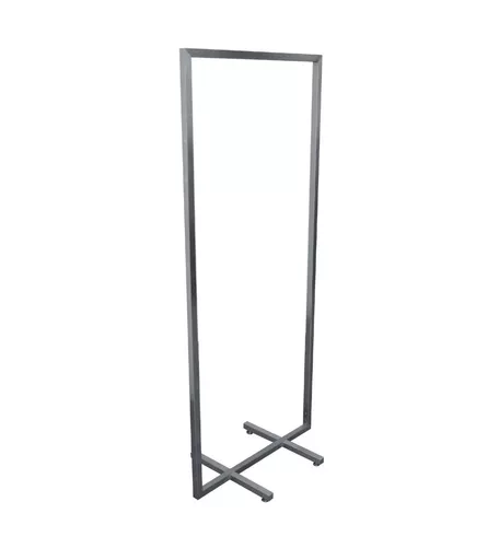 2ft Brushed Nickel Silver Floor Hanging Clothes Rail