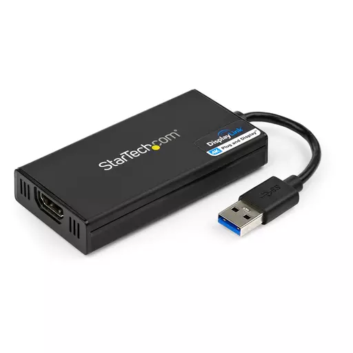 StarTech.com USB 3.0 to HDMI Adapter - 4K 30Hz Ultra HD - DisplayLink Certified - USB Type-A to HDMI Display Adapter Converter for Monitor - External Video & Graphics Card - Mac & Windows