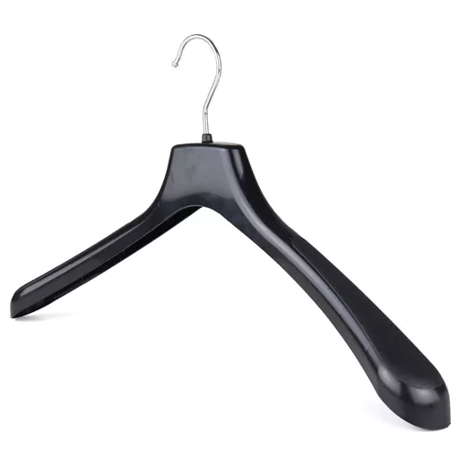Gents Jacket Black Plastic Hanger 450mm (No Bar)