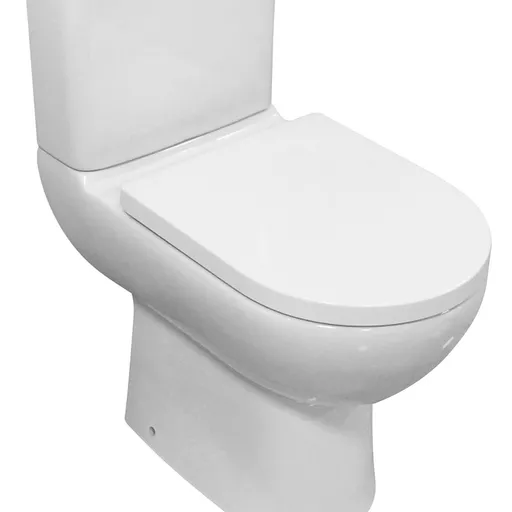 Osterley Close Coupled Comfort Height Eco Vortex WC Pan with Fixings - White