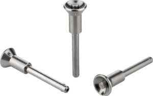 K0791 - Ball Lock Pins With Mushroom Grip Self-Locking In Stainless Steel