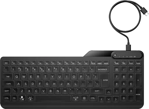 HP 405 Multi-Device Backlit Wired Keyboard