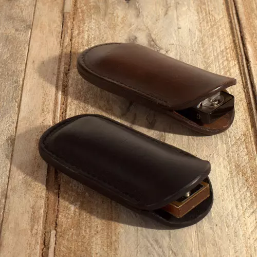 Single Harmonica Pouch - shaped leather