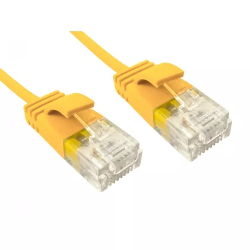 Cables Direct ERSLIM-100Y networking cable Yellow 0.5 m Cat6 U/UTP (UTP)