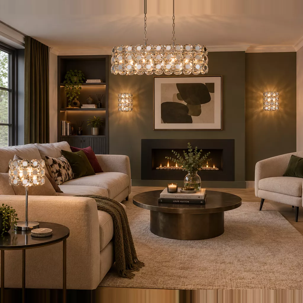 Image of chrome glass collection by Lux & Belle available at Searchlight for the blog Wall Lights Buying Behaviour: What Customers Really Look For Before They Purchase 