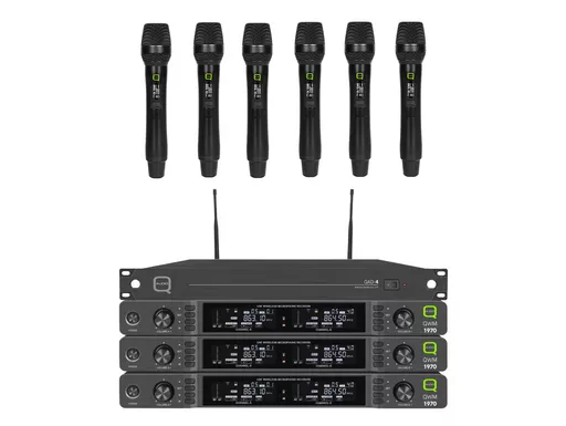 Q-Audio QWM1970 6-Way Handheld Wireless System with ADU
