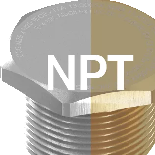 NPT Hazardous Hex Head Stopping Plugs - Brass