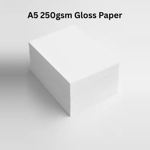White 250gsm Gloss Coated A5 Paper