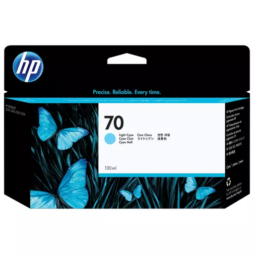 HP C9390A/70 Ink cartridge light cyan 130ml for HP DesignJet Z 2100/3100/3200/5200