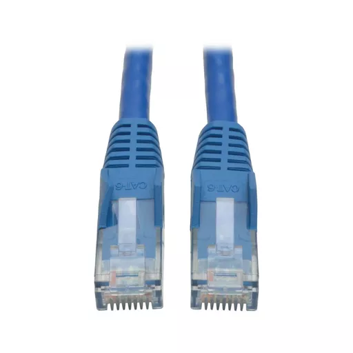 Tripp Lite N201-001-BL Cat6 Gigabit Snagless Molded (UTP) Ethernet Cable (RJ45 M/M), PoE, Blue, 1 ft. (0.31 m)