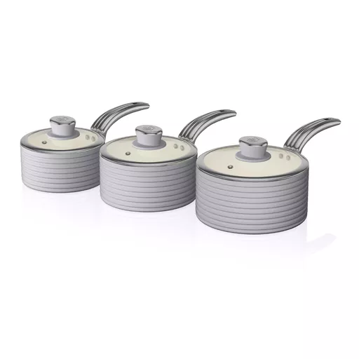 Retro 3 Piece Saucepan Set