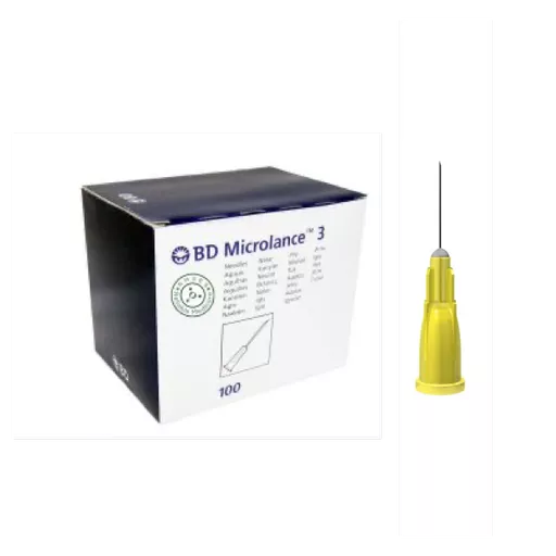 BD Microlance 30G 1/2" (13mm) Needle (Yellow) - X 100