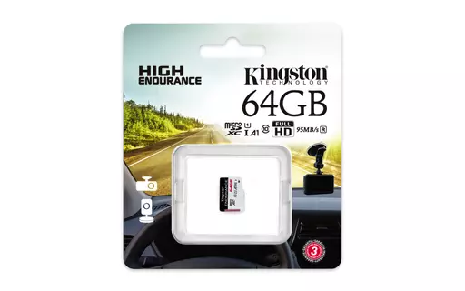 Kingston Technology High Endurance 64 GB MicroSD UHS-I Class 10