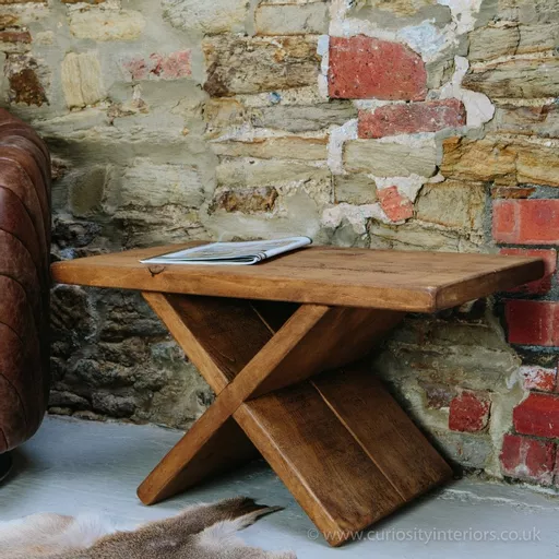 Cube Plank Coffee | Lamp Table