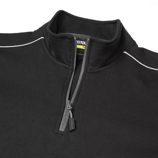 sys303-system-quarter-zip-sweatshirt-black-womens-zipper-close-up.png?