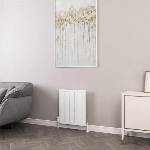 Kingswood Slimline 600 x 510 Aluminium Radiator Matt White