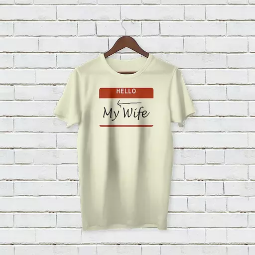 Personalised 'Hello My Wife' T-Shirt