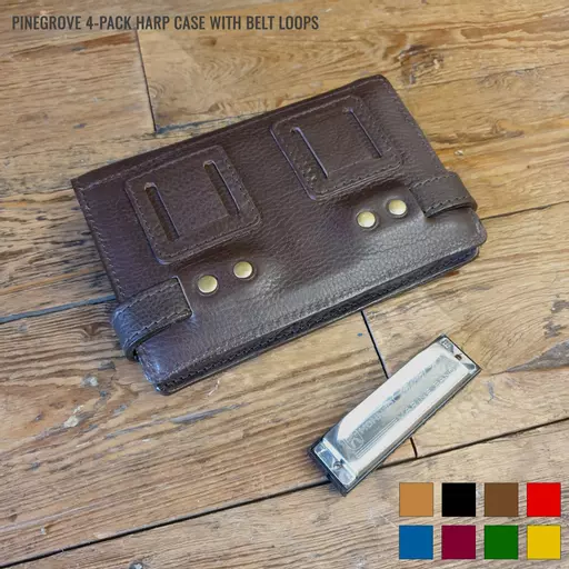 Four-Pack Harmonica Case with Belt Loops