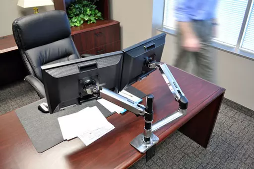 Ergotron LX Series Dual Stacking Arm 61 cm (24") Silver Desk