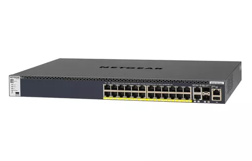 NETGEAR M4300-28G-PoE+ Managed L2/L3/L4 10G Ethernet (100/1000/10000) Power over Ethernet (PoE) 1U Black