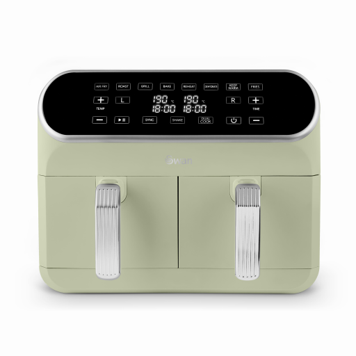 Swan Green Retro 8L Dual Basket Air Fryer