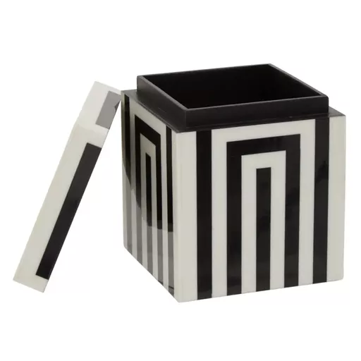 Decorative Box, Andrea, Black & White, Small