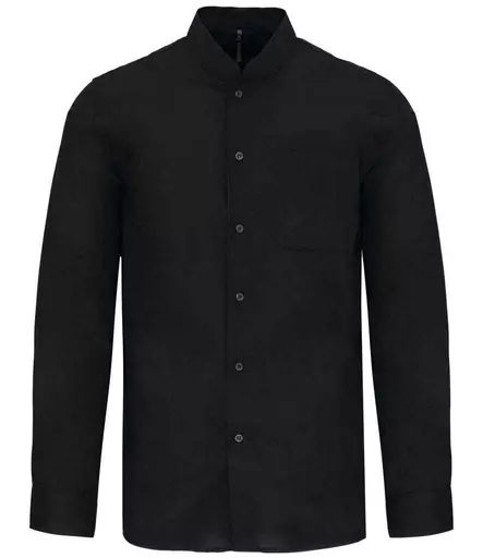 Kariban Long Sleeve Mandarin Collar Shirt