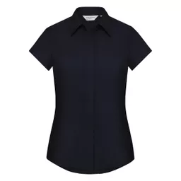 Ladies' Cap Sleeve Polycotton Easy Care Fitted Poplin Shirt