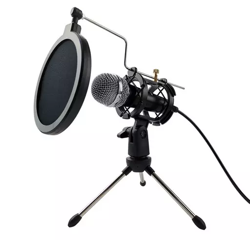 Varr Gaming Microphone Set, Includes Microphone (3.5mm), Pop Filter, Shock Basket, Tripod and Adapter, Microphone sensitivity -58±2dB and omnidirectional, Windows/iOS compatible XXX BEING CHECKED