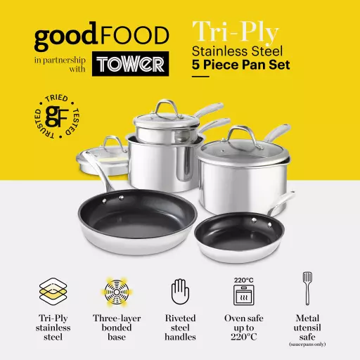 Good Food TriPly 5 Piece Cookware Set