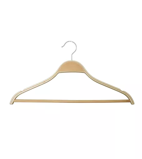 Light Wood Laminated Hanger with Trouser Bar - 425mm