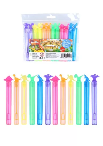 Dinosaur Mini Bubble Tubes - Pack of 12