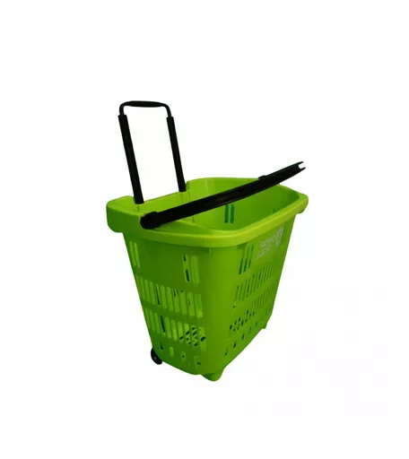 34L Green Shop & Roll Shopping Basket