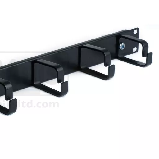 Fusion 1U Adjustable Cable Management Bar - 5 Rings