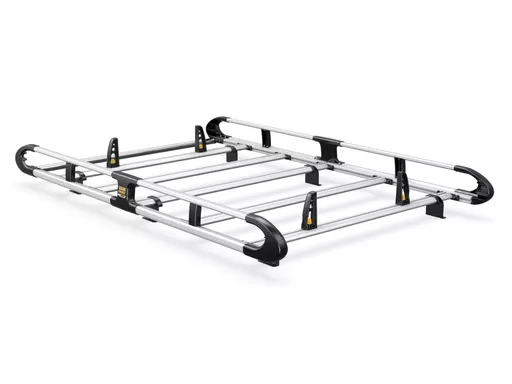 Nissan Townstar 2022-Onwards L1, H1 Twin Rear Doors - ULTI Rack+ (Aluminium) - 5 Bar Roof Rack