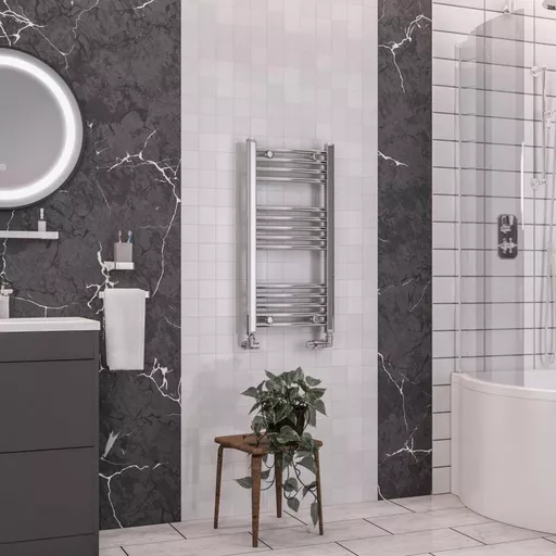 Wendover Curved Multirail 800 x 400 Chrome