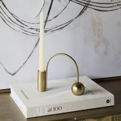 Gold Arch Candlestick, Luca